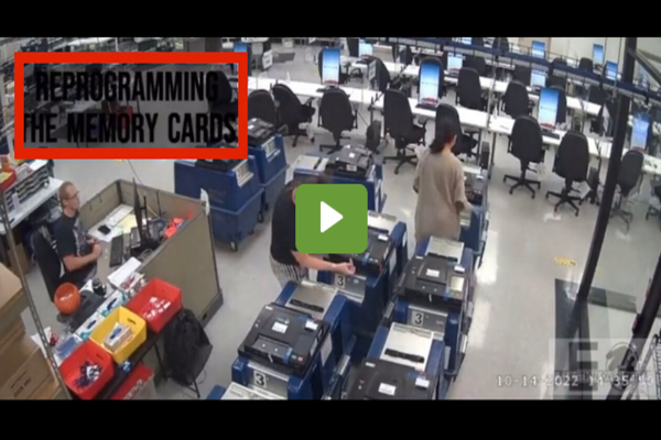 NEW VIDEO EVIDENCE: Maricopa County Elections Officials Illegally Break into Sealed Election Machines after they were Certified and Before the Election – Inserting Reprogrammed Memory Cards – MUST SEE!